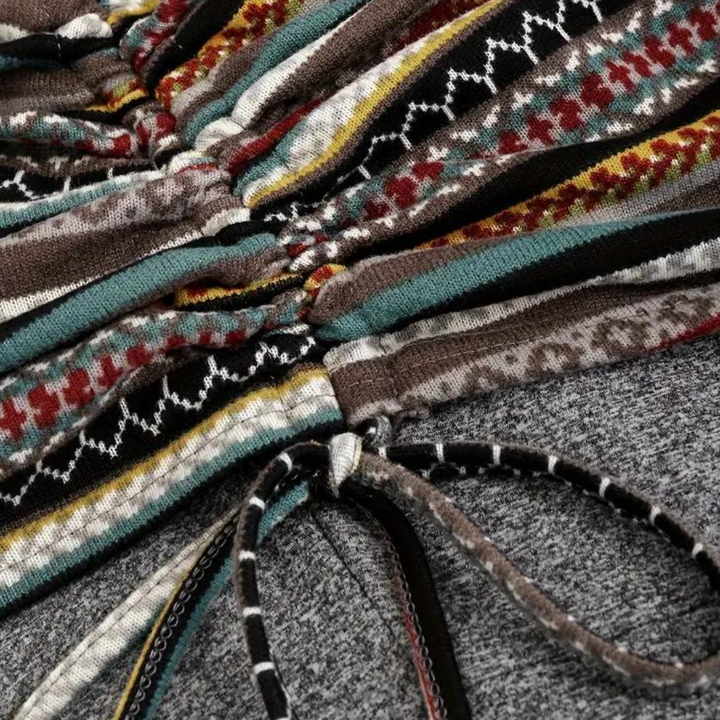 Stylish A-line Dress with Accent Print - Elara-Purple-XS-Nora Luxe