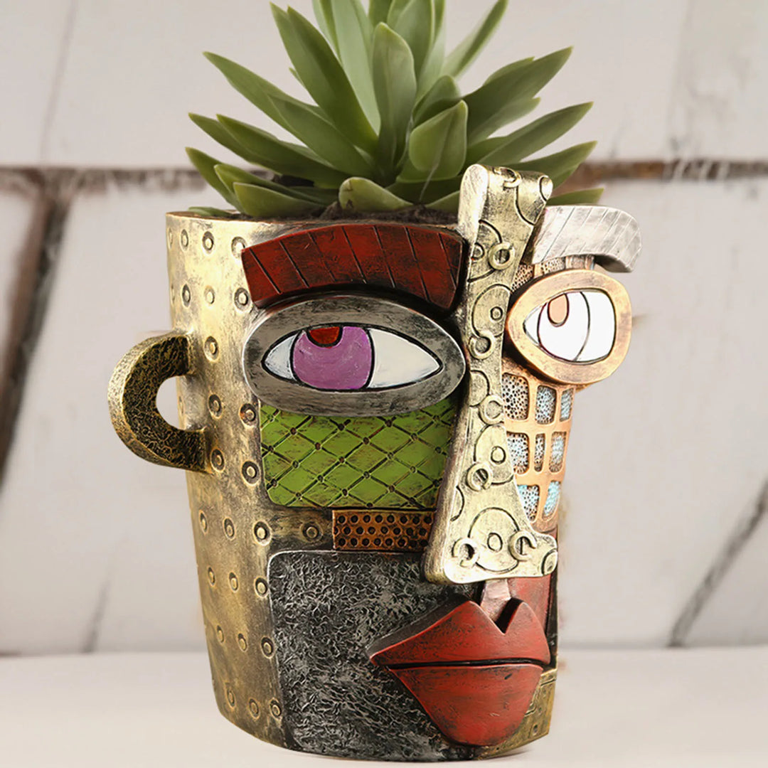 Stylish Abstract Art Plant Pot Ornaments - RetroVisage-Normal-Nora Luxe