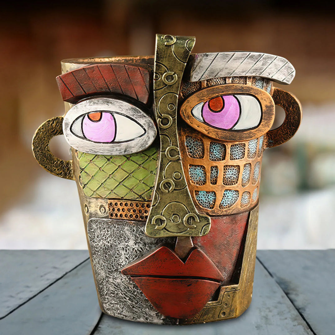 Stylish Abstract Art Plant Pot Ornaments - RetroVisage-Normal-Nora Luxe