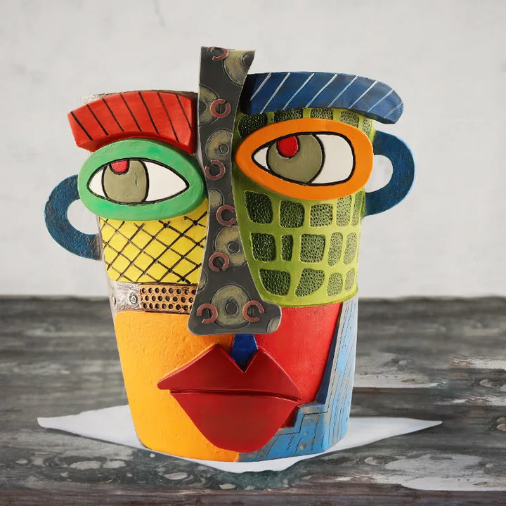 Stylish Abstract Art Plant Pot Ornaments - RetroVisage-Normal-Nora Luxe