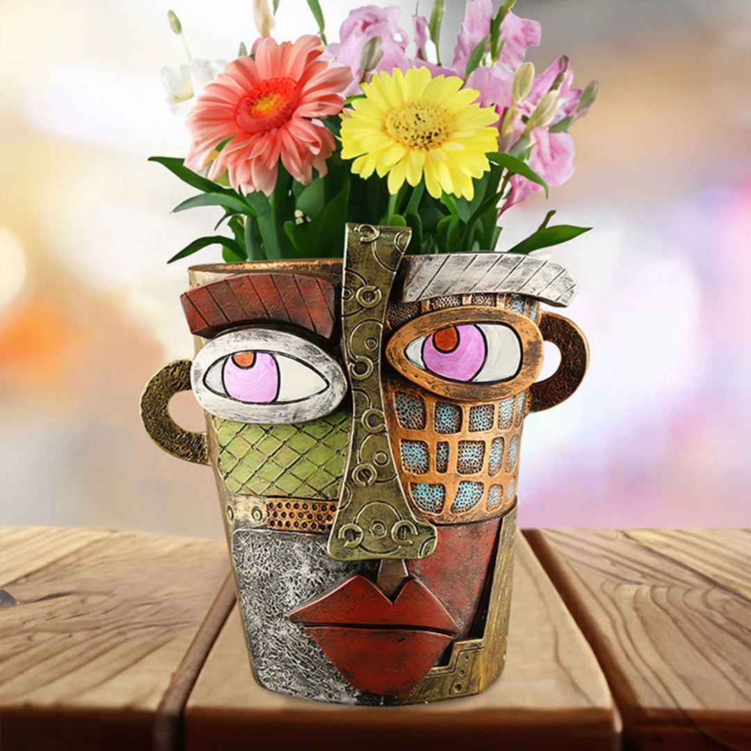 Stylish Abstract Art Plant Pot Ornaments - RetroVisage-Normal-Nora Luxe
