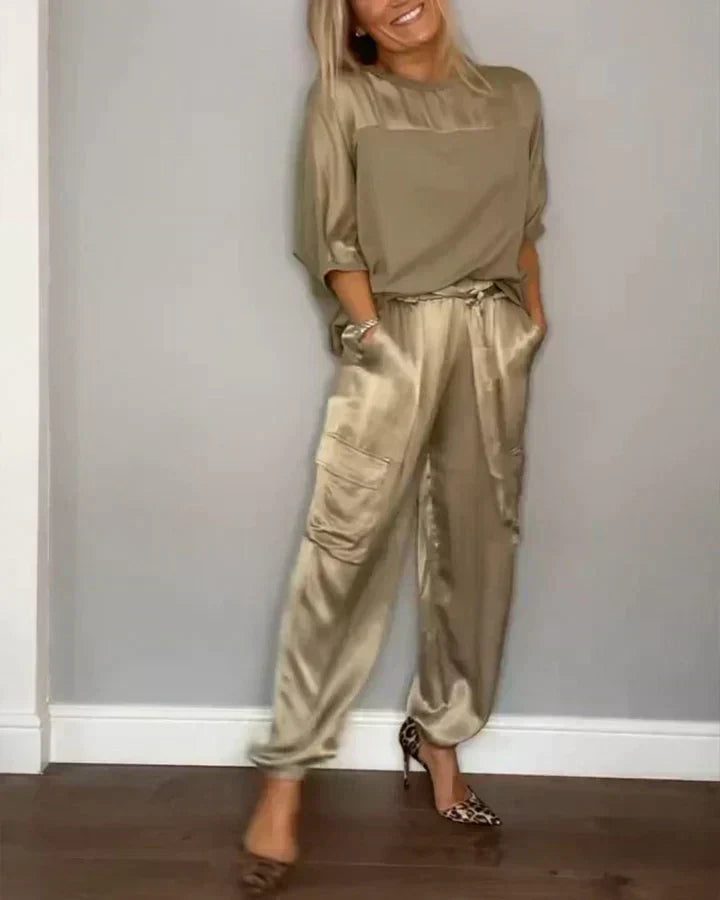 Stylish & Airy Women's Satin Jumpsuit for Special Occasions – Yasmina-Gold-S-Nora Luxe