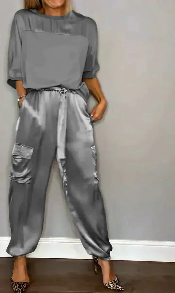 Stylish & Airy Women's Satin Jumpsuit for Special Occasions – Yasmina-Grey-S-Nora Luxe