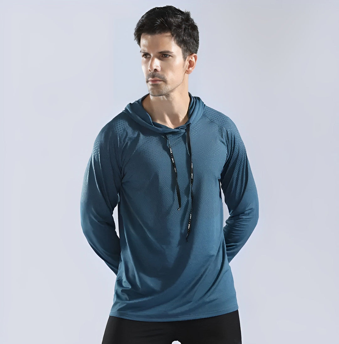 Stylish and Comfortable Fitness Hoodie - Niko-Blue-S-Nora Luxe