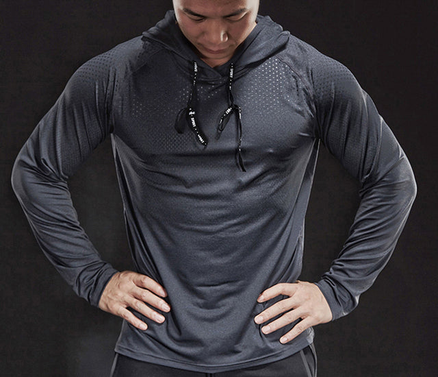 Stylish and Comfortable Fitness Hoodie - Niko-Dark gray-S-Nora Luxe