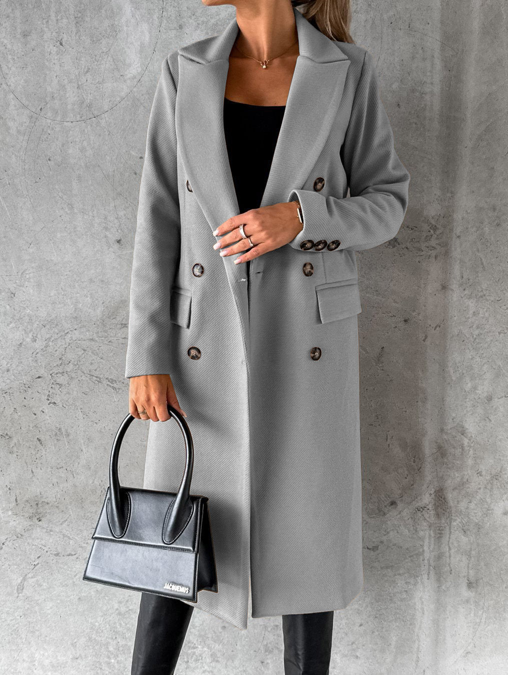 Stylish and Comfortable Ladies' Coat - Vivienne-Gray-S-Nora Luxe