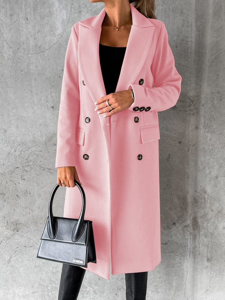 Stylish and Comfortable Ladies' Coat - Vivienne-Pink-S-Nora Luxe