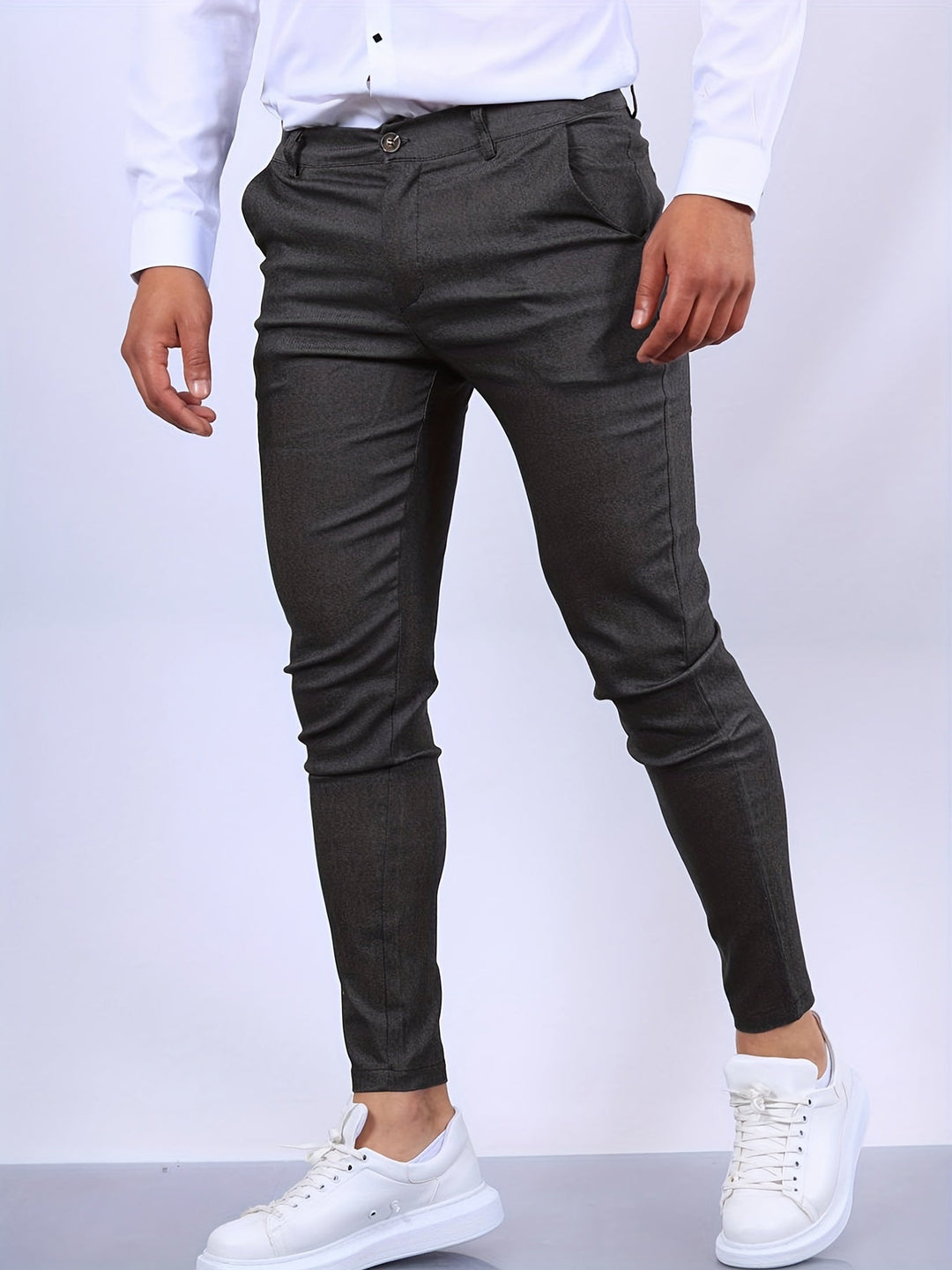 Stylish and Comfortable Men's Chino - Noah-Dark Gray-S-Nora Luxe