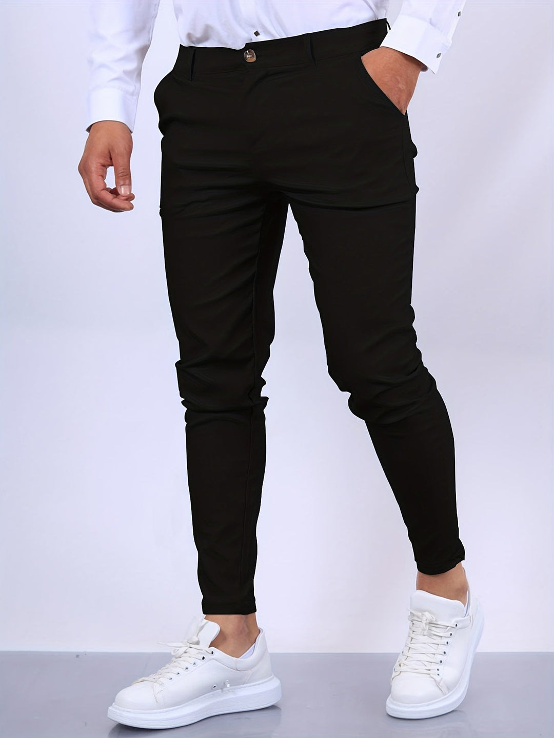 Stylish and Comfortable Men's Chino - Noah-Deep Black-S-Nora Luxe