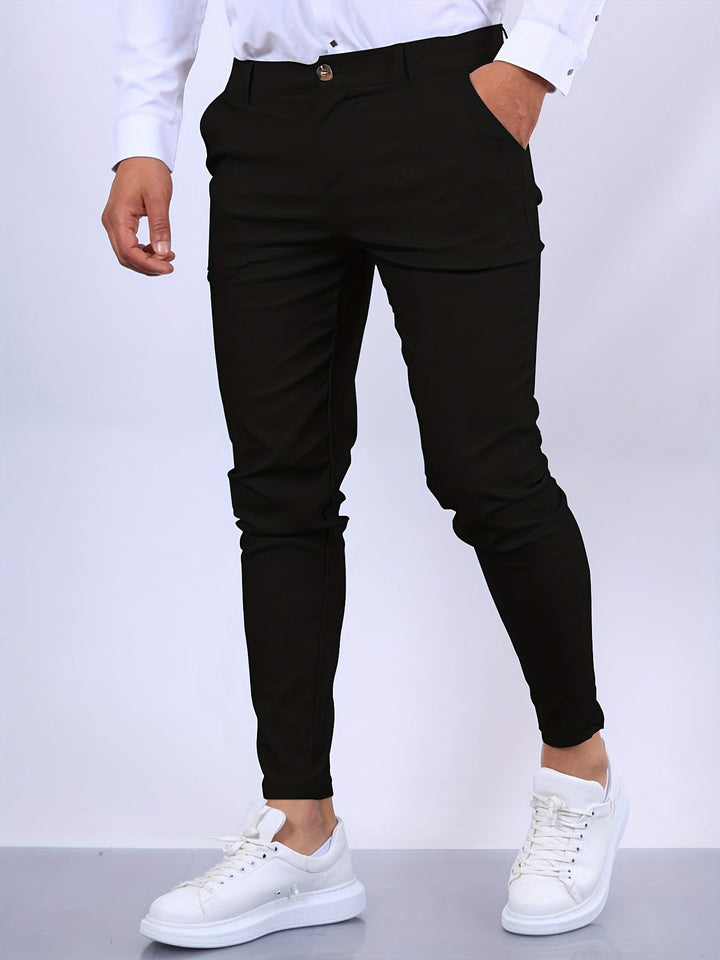 Stylish and Comfortable Men's Chino - Noah-Deep Black-S-Nora Luxe