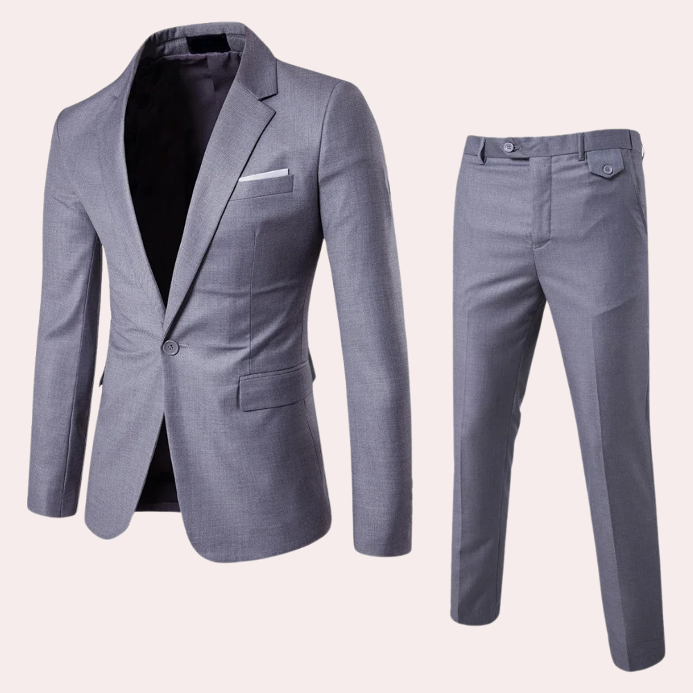 Stylish and Comfortable Men’s Suit - Maxim-Gray-S-Nora Luxe