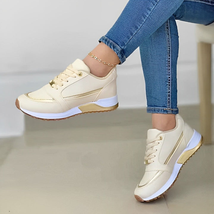 Stylish and Comfortable Sneakers - Sophie-Beige-5.5-Nora Luxe