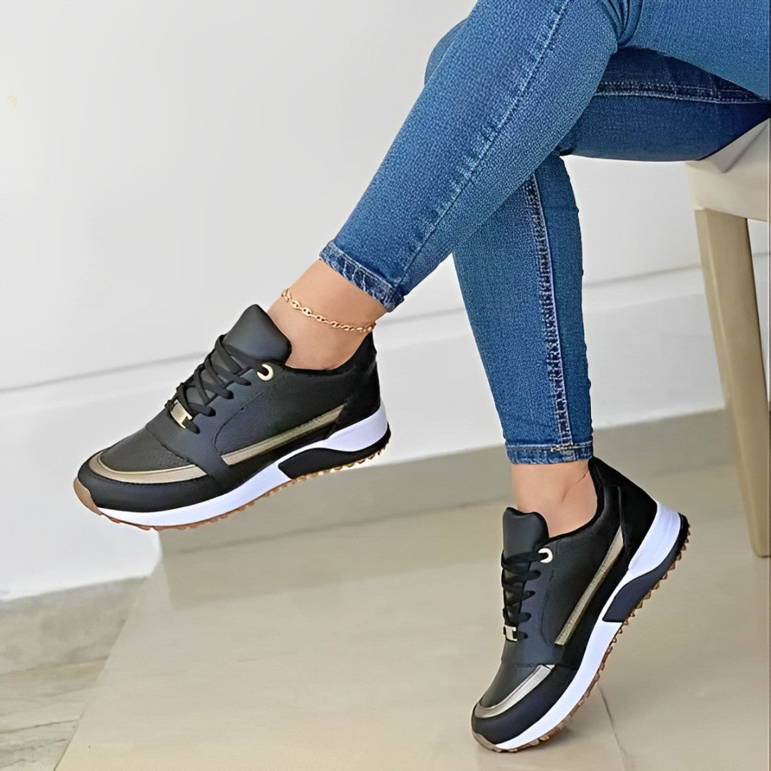 Stylish and Comfortable Sneakers - Sophie-Black-5.5-Nora Luxe