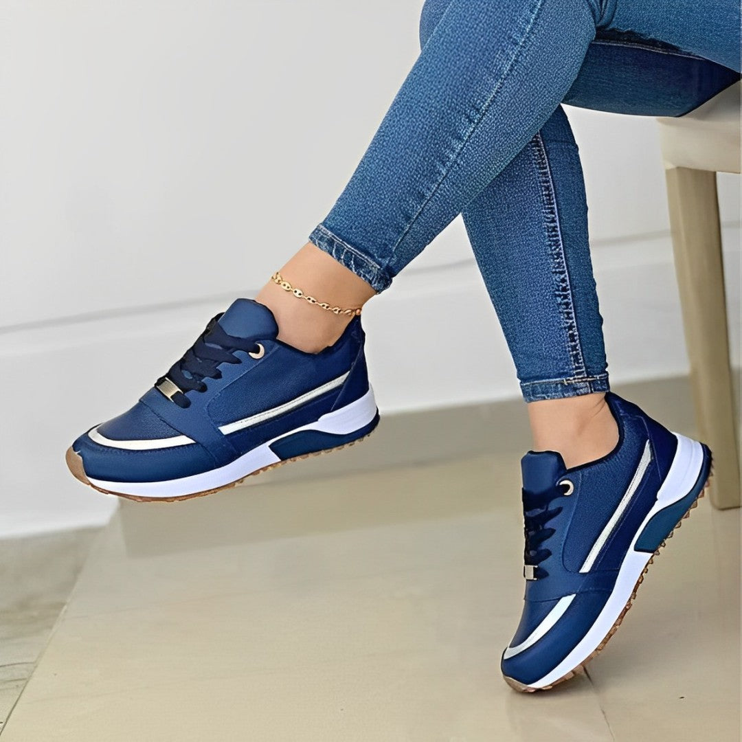 Stylish and Comfortable Sneakers - Sophie-Blue-5.5-Nora Luxe
