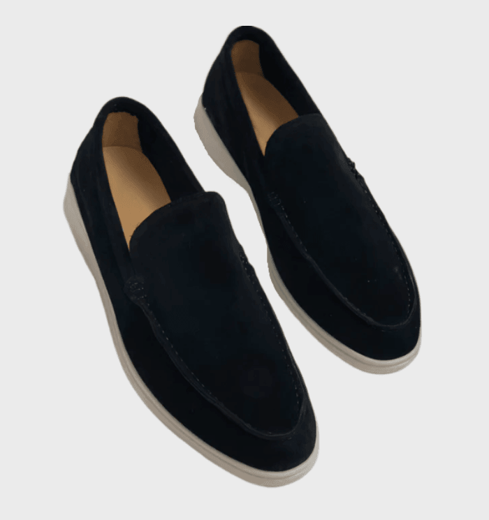 Stylish and Comfortable Suede Loafers for Men - Milo-Black-6-Nora Luxe