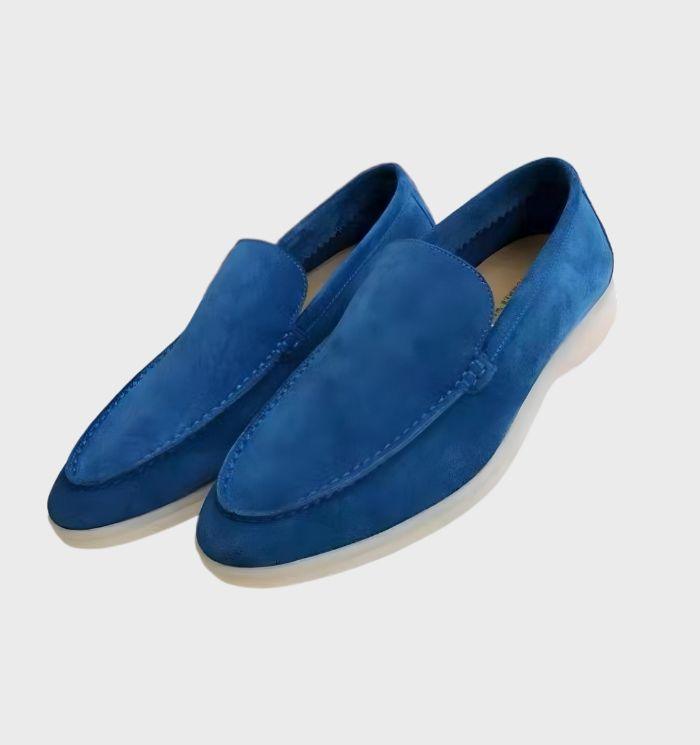 Stylish and Comfortable Suede Loafers for Men - Milo-Blue-6-Nora Luxe