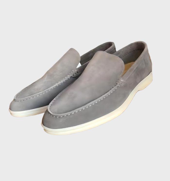 Stylish and Comfortable Suede Loafers for Men - Milo-Gray-6-Nora Luxe