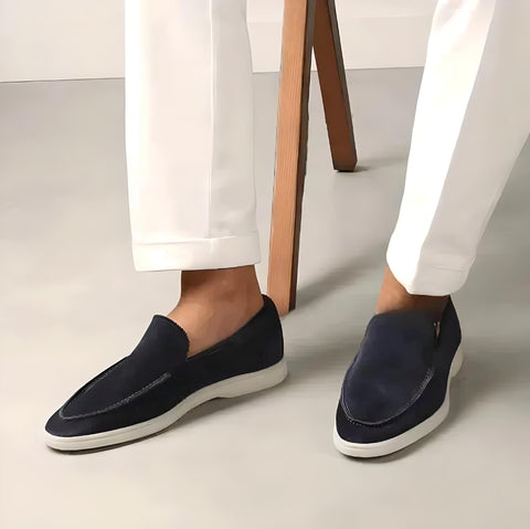 Stylish and Comfortable Suede Loafers for Men - Milo-Khaki-6-Nora Luxe