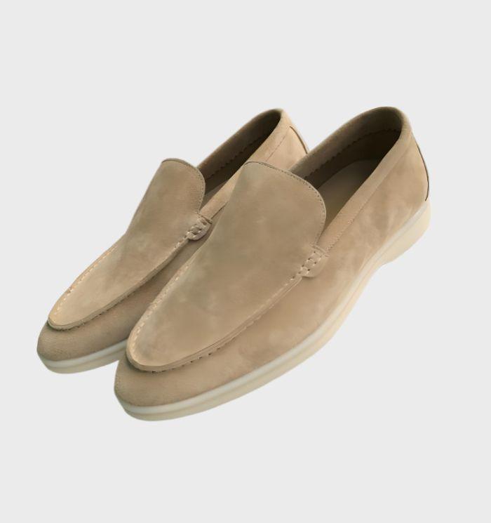Stylish and Comfortable Suede Loafers for Men - Milo-Khaki-6-Nora Luxe