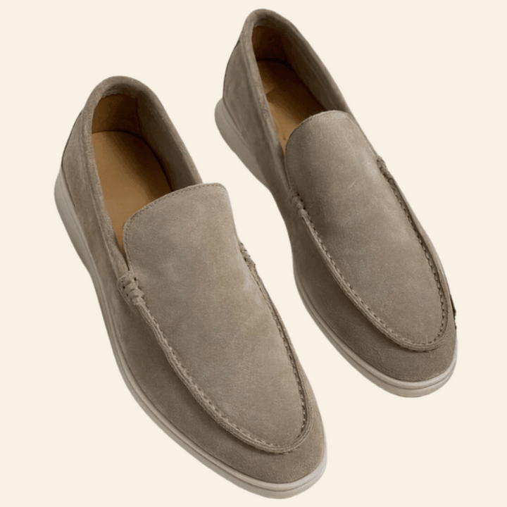 Stylish and Comfortable Suede Loafers - Mason-Beige-6.0-Nora Luxe