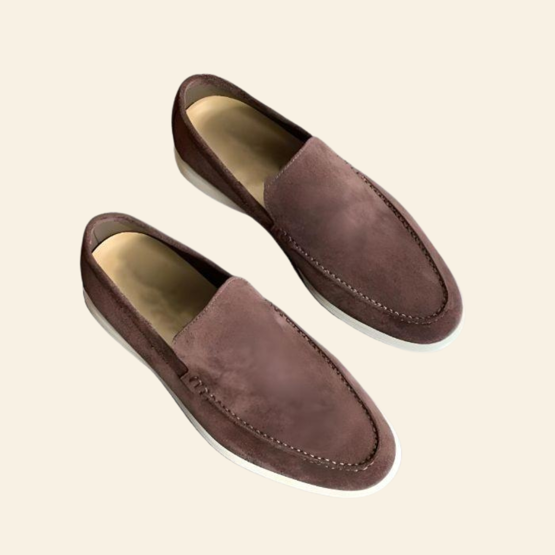 Stylish and Comfortable Suede Loafers - Mason-Chestnut Brown-6.0-Nora Luxe