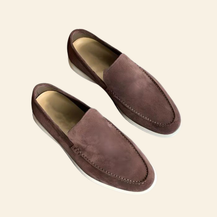 Stylish and Comfortable Suede Loafers - Mason-Chestnut Brown-6.0-Nora Luxe