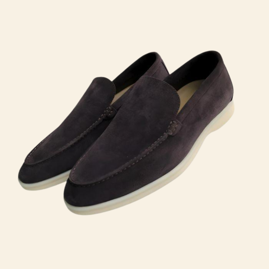 Stylish and Comfortable Suede Loafers - Mason-Dark brown-6.0-Nora Luxe