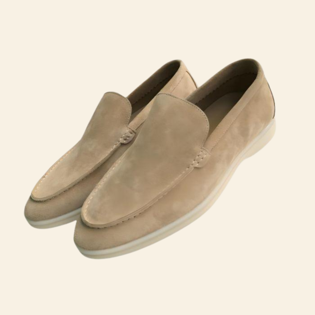 Stylish and Comfortable Suede Loafers - Mason-Khaki-6.0-Nora Luxe
