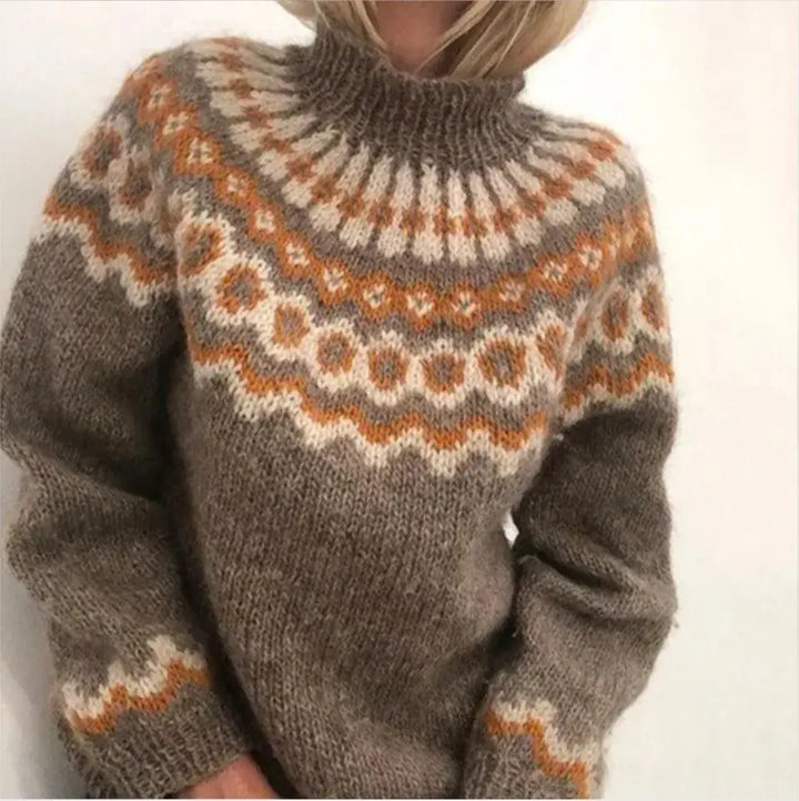 Stylish and Comfortable Sweater - Sofia-Brown-S-Nora Luxe