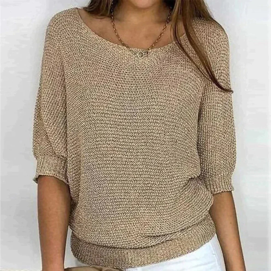 Stylish and Comfortable Top - Noa-Beige-S-Nora Luxe