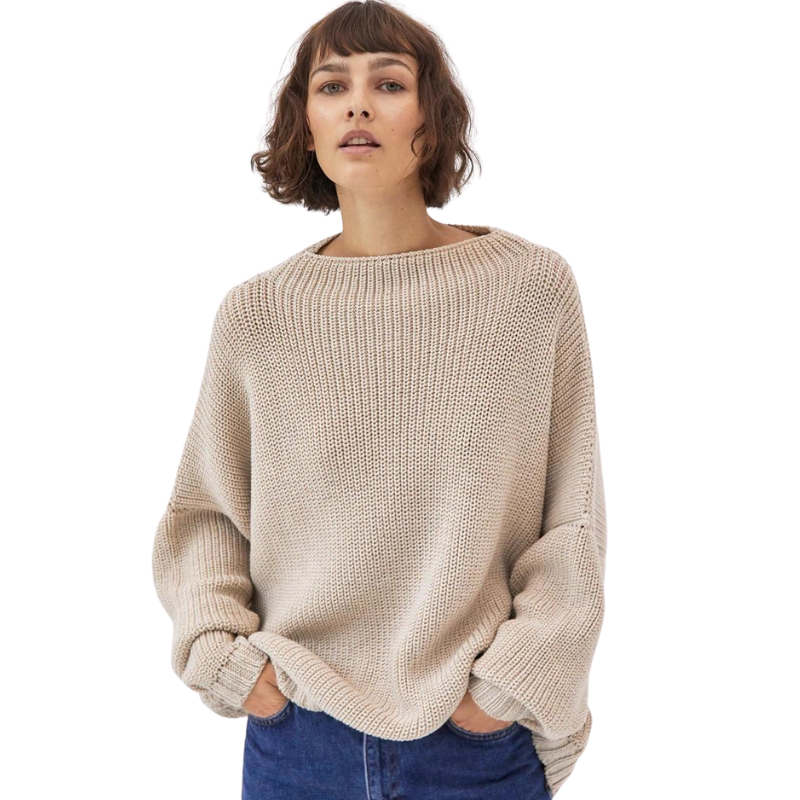 Stylish and Comfortable Women's Sweater - Lilac-Khaki-S-Nora Luxe