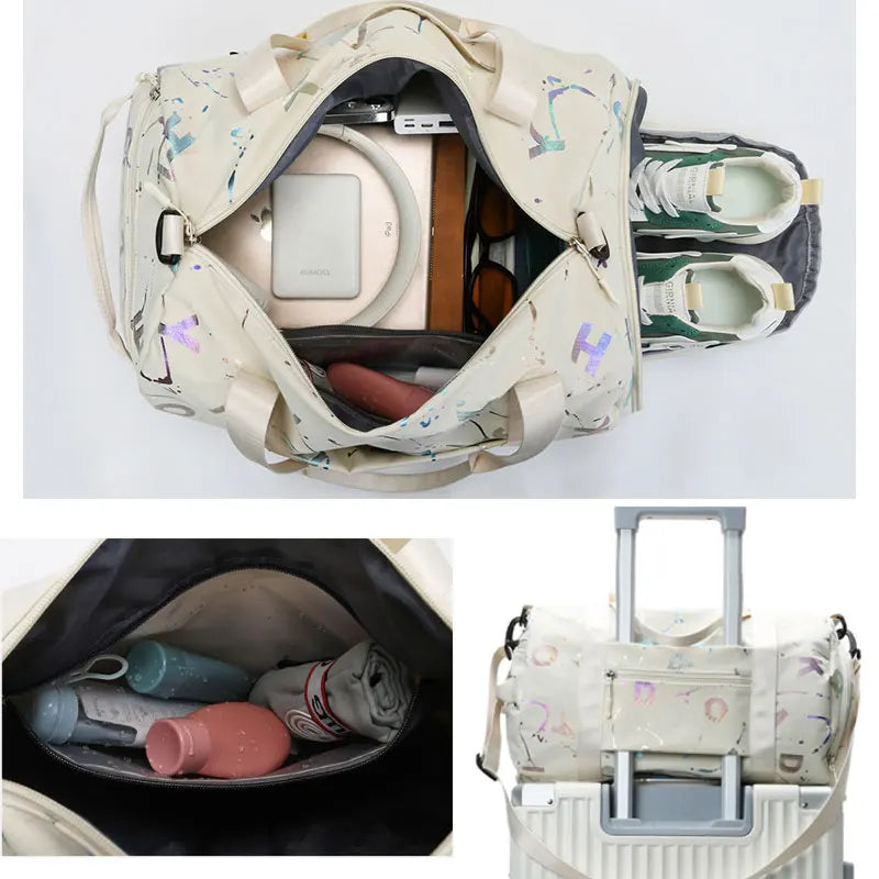 Stylish and Functional Sports Bag - ZenCarry-Beige-Nora Luxe