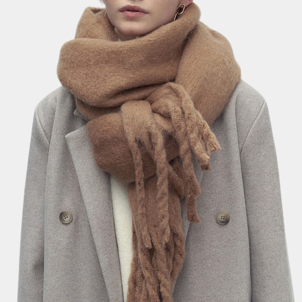 Stylish and Soft Women's Scarf - Elise-Brown-Nora Luxe