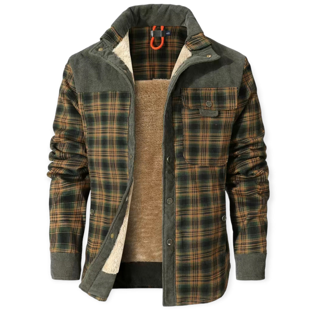 Stylish and Warm Vest for Men - FrostVogue-Olive-S-Nora Luxe