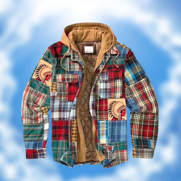 Stylish and Warm Winter Jacket - Evan-Indian pattern-S-Nora Luxe