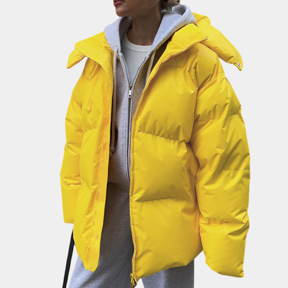 Stylish and Weatherproof Ladies Jacket - Windbreaker-Yellow-XS-Nora Luxe