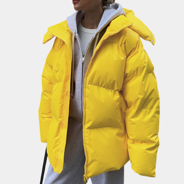 Stylish and Weatherproof Ladies Jacket - Windbreaker-Yellow-XS-Nora Luxe