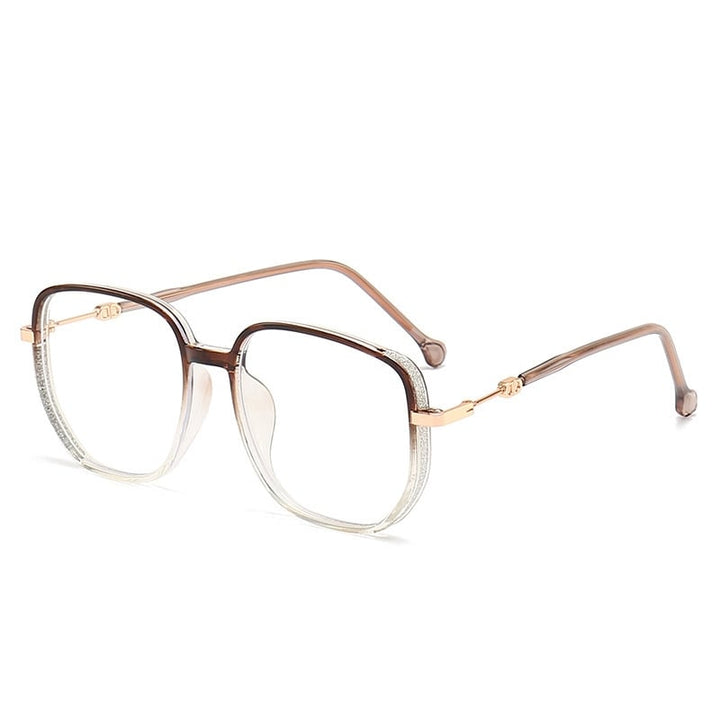 Stylish Anti-Blue Light Reading Glasses - LuxeVision-Brown-+1.00-Nora Luxe