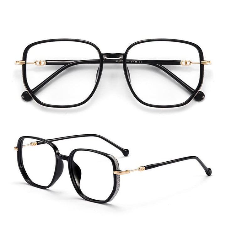 Stylish Anti-Blue Light Reading Glasses - LuxeVision-Gold-+1.00-Nora Luxe