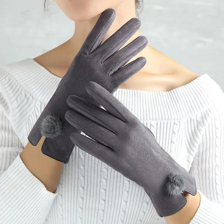 Stylish Autumn and Winter Gloves for Women - Amelia-Gray 2-Nora Luxe