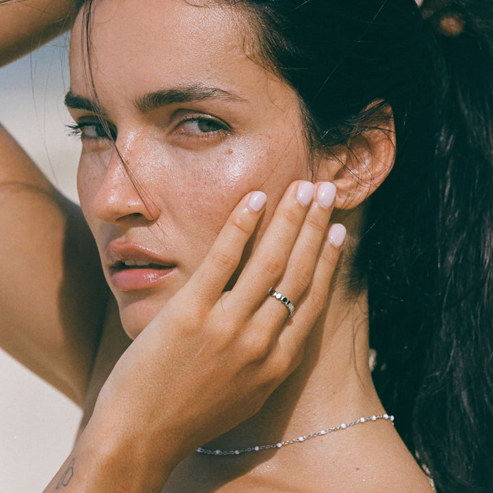 Stylish Beaded Ring - Elina-5-Gold-Nora Luxe