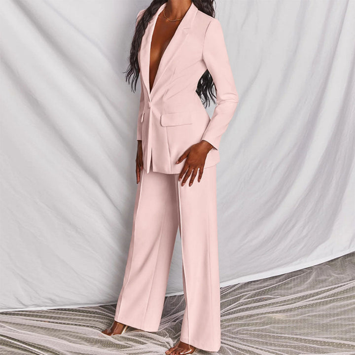 Stylish Blazer and Trouser Set - Ariane-Yellow-S-Nora Luxe