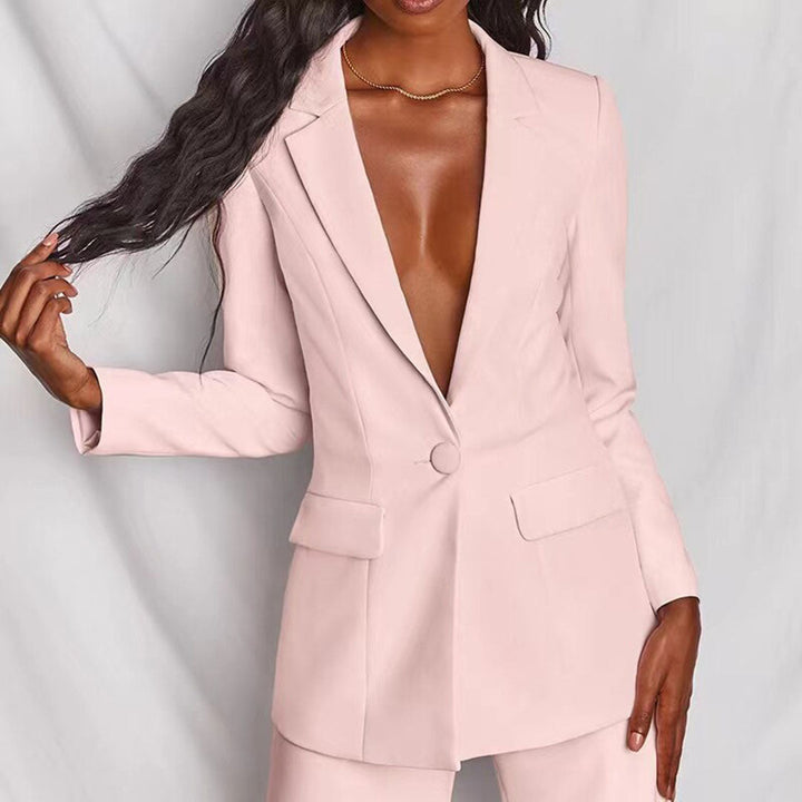 Stylish Blazer and Trouser Set - Ariane-Yellow-S-Nora Luxe