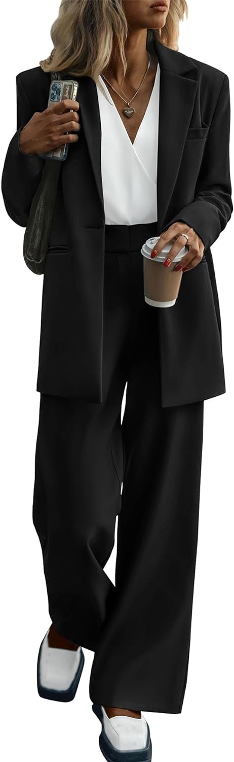 Stylish Blazer and Trouser Set - Mia-Black-S-Nora Luxe