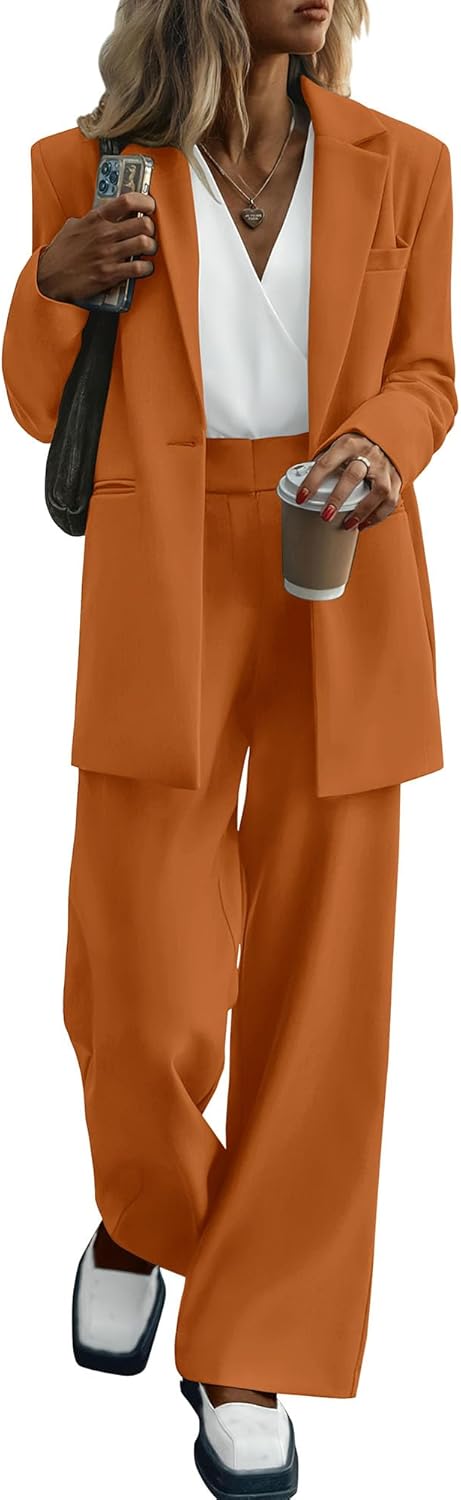 Stylish Blazer and Trouser Set - Mia-Brown-S-Nora Luxe