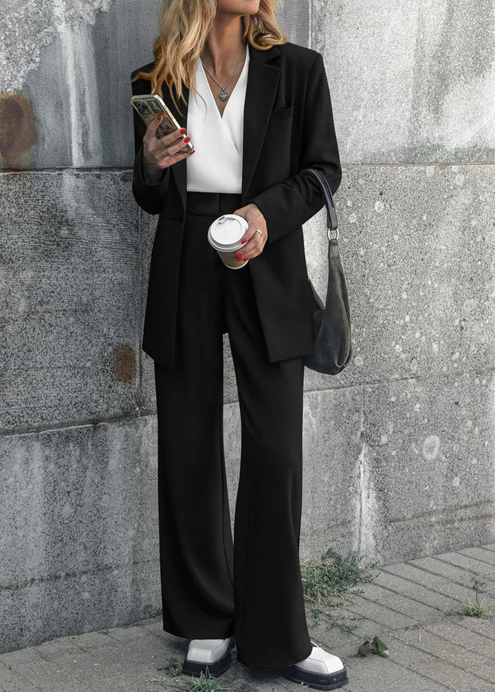 Stylish Blazer and Trouser Set - Mia-Olive Green-S-Nora Luxe