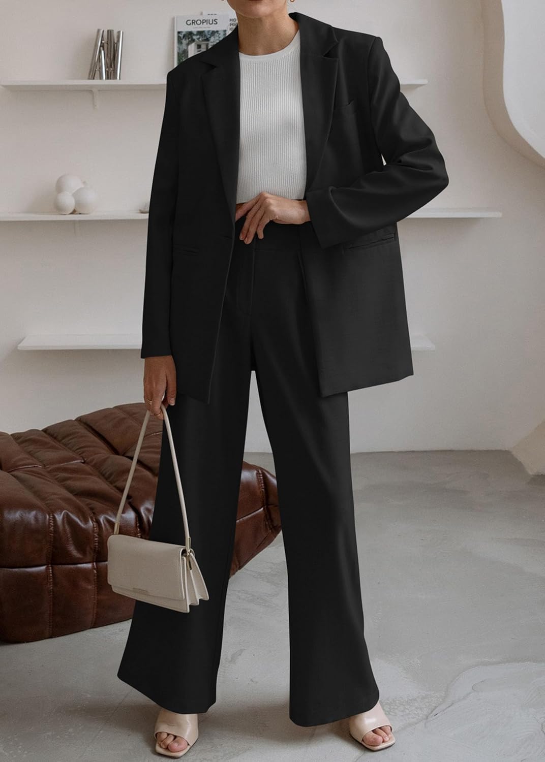 Stylish Blazer and Trouser Set - Mia-Olive Green-S-Nora Luxe