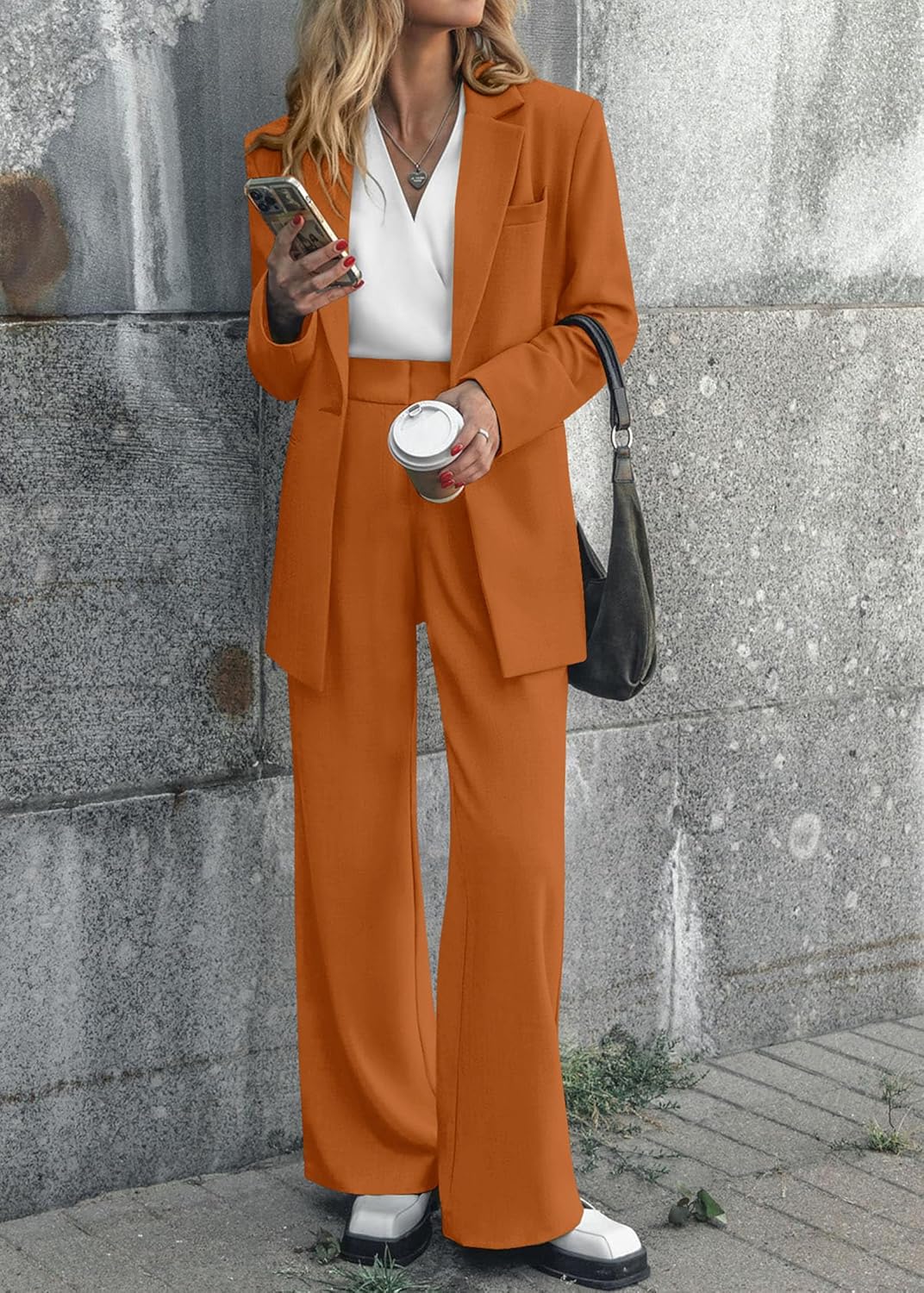 Stylish Blazer and Trouser Set - Mia-Olive Green-S-Nora Luxe