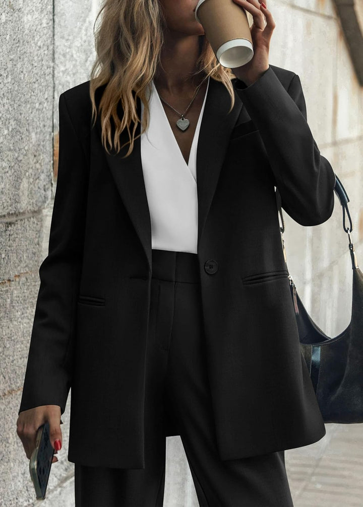 Stylish Blazer and Trouser Set - Mia-Olive Green-S-Nora Luxe