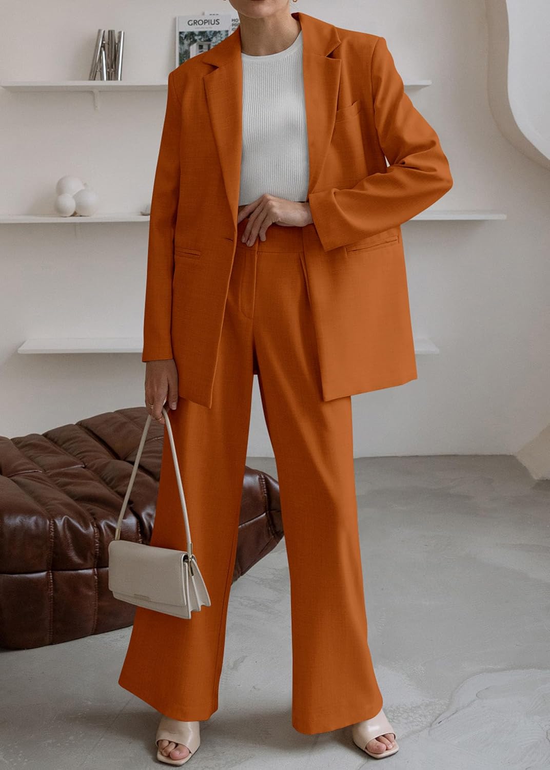 Stylish Blazer and Trouser Set - Mia-Olive Green-S-Nora Luxe